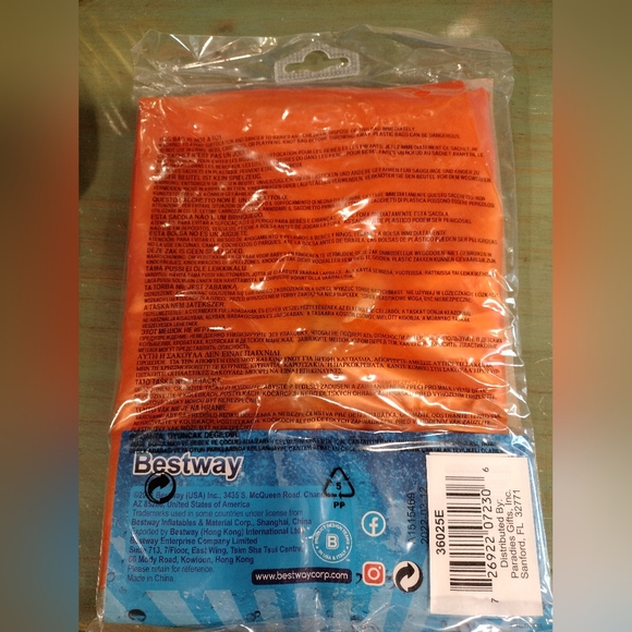 H2O Go kids inflatable frosted pool ring, orange. - Picture 2 of 6